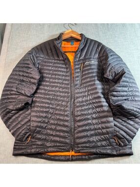 Eddie Bauer First Ascent Down Jacket Mens L Black Pertex Quantum 800 Fill